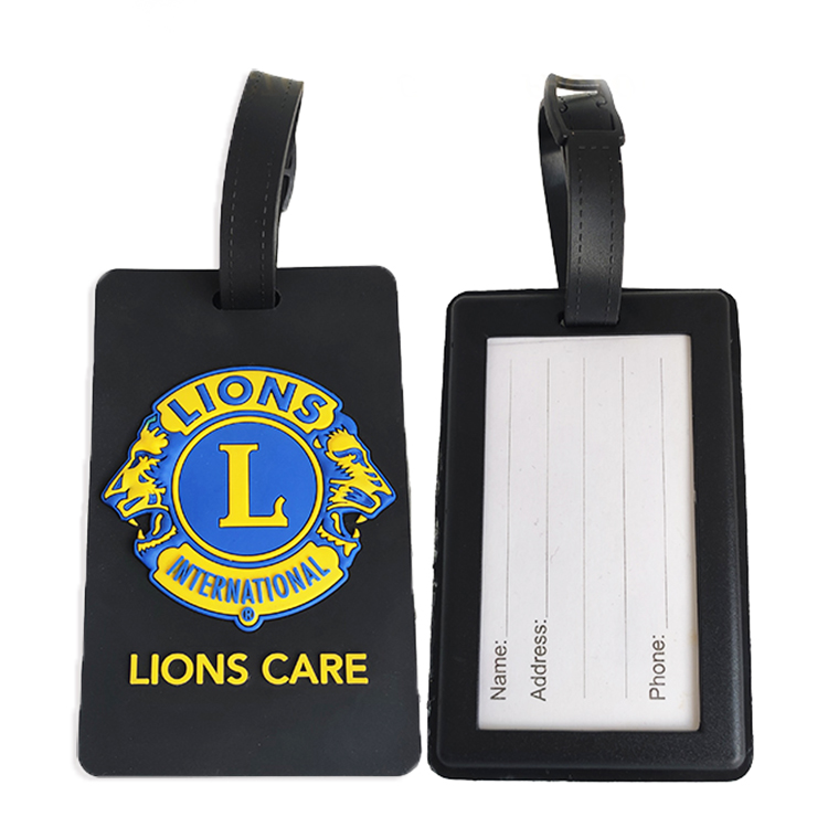 狮子协会标识LOGO凸起软胶PVC行李牌